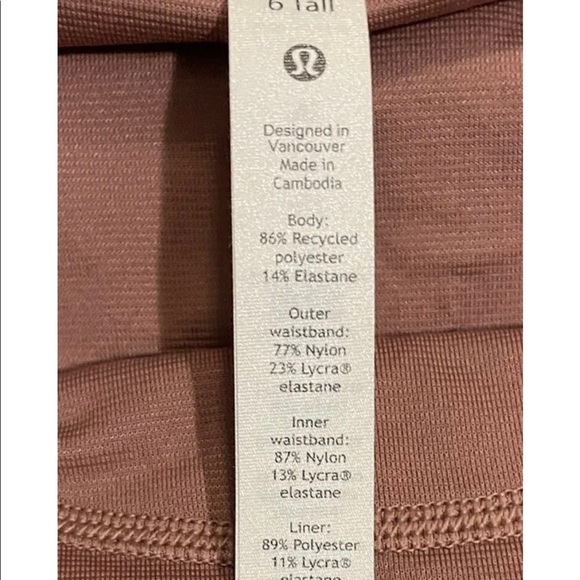 *SOLD* LULULEMON SPEED UP MID-RISE SHORT 4" Heritage Camo Brier Rose Spice Sz 6 - Picture 5 of 8